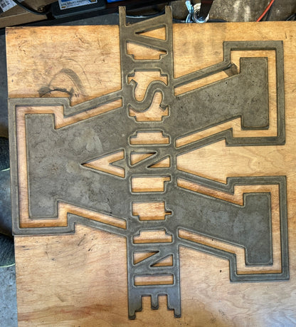 Varsity Monogram Metal Sign